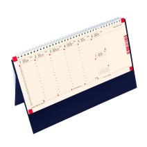 C051 Jegyzettömbös álló asztali naptár, kék, külső