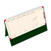 C051 Jegyzettömbös álló asztali naptár, zöld, külső