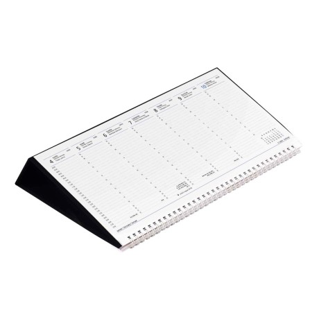T050 Fekvő asztali naptár, fekete, külső