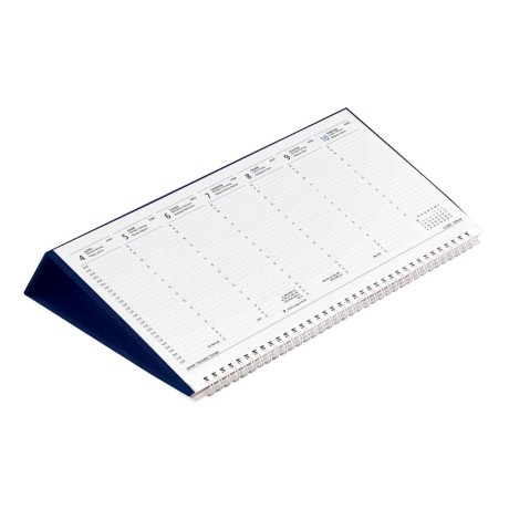 T050 Fekvő asztali naptár, kék, külső