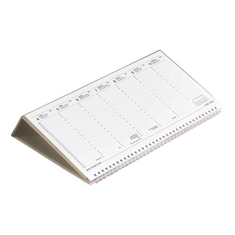 T050 Fekvő asztali naptár, bézs, külső