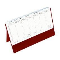 T051 Álló asztali naptár, bordó, külső
